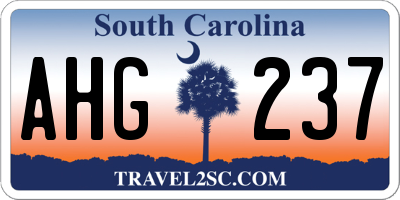 SC license plate AHG237