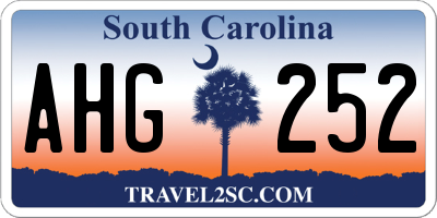 SC license plate AHG252