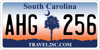 SC license plate AHG256
