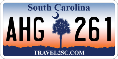 SC license plate AHG261
