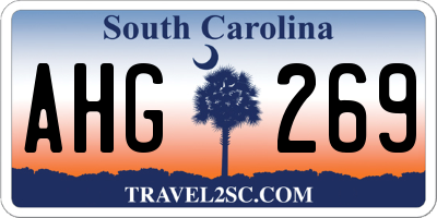 SC license plate AHG269