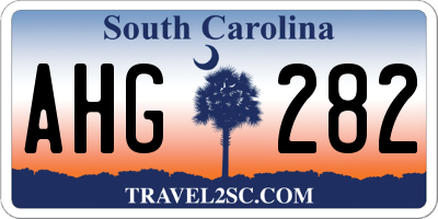 SC license plate AHG282