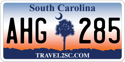 SC license plate AHG285