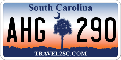 SC license plate AHG290