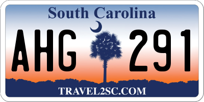 SC license plate AHG291