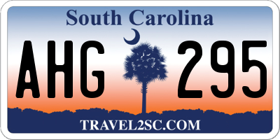 SC license plate AHG295