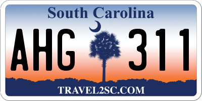 SC license plate AHG311