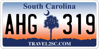 SC license plate AHG319