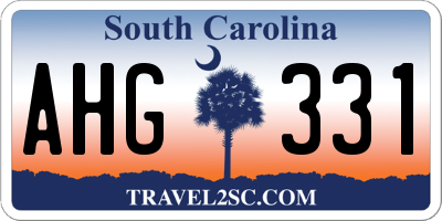 SC license plate AHG331