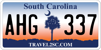 SC license plate AHG337