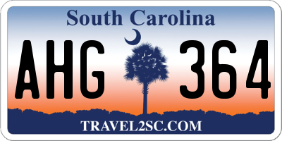 SC license plate AHG364
