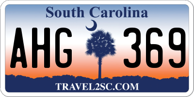 SC license plate AHG369