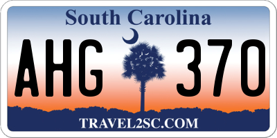 SC license plate AHG370