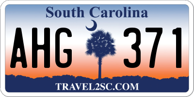 SC license plate AHG371
