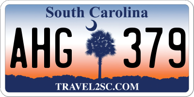 SC license plate AHG379