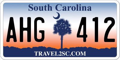 SC license plate AHG412
