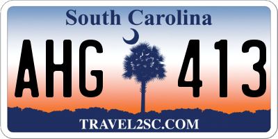 SC license plate AHG413