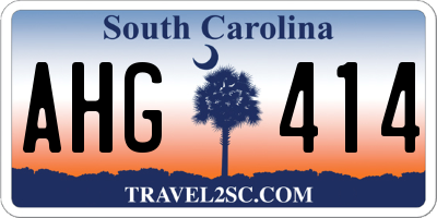 SC license plate AHG414