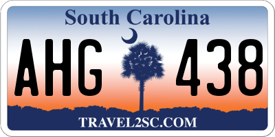 SC license plate AHG438