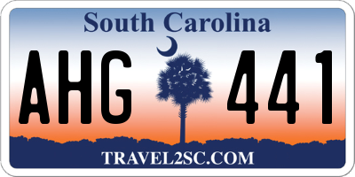 SC license plate AHG441