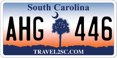 SC license plate AHG446