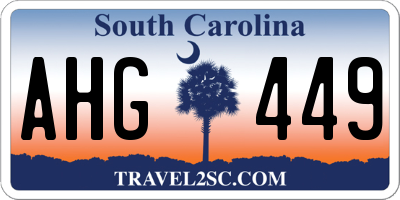 SC license plate AHG449