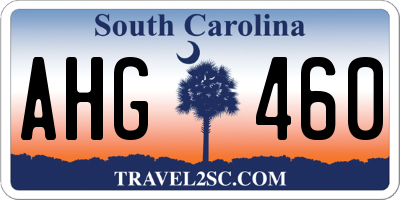 SC license plate AHG460