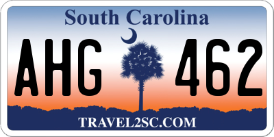 SC license plate AHG462