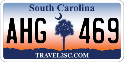 SC license plate AHG469