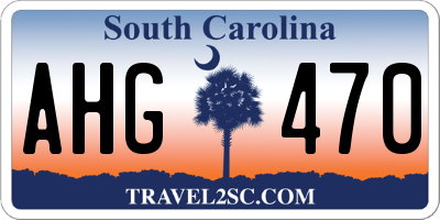SC license plate AHG470