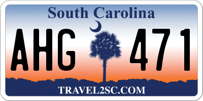SC license plate AHG471