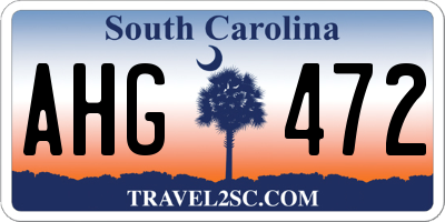 SC license plate AHG472