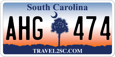 SC license plate AHG474