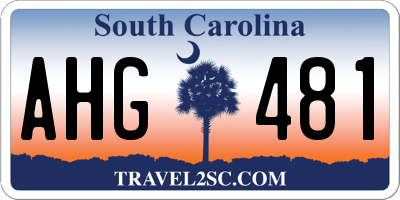 SC license plate AHG481
