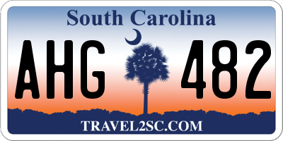 SC license plate AHG482