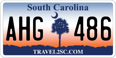 SC license plate AHG486