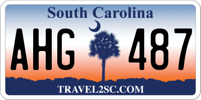 SC license plate AHG487