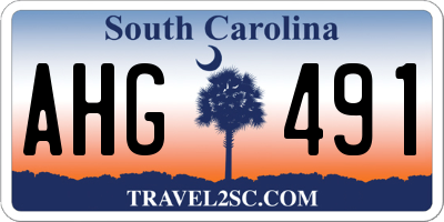 SC license plate AHG491