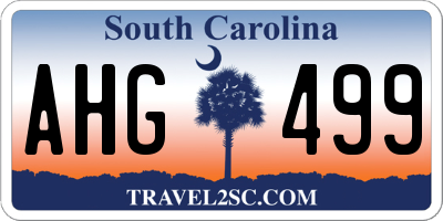 SC license plate AHG499