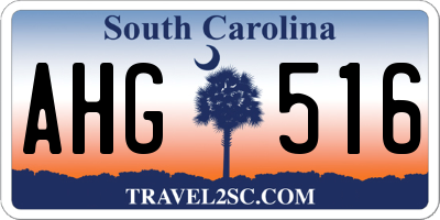 SC license plate AHG516