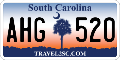 SC license plate AHG520