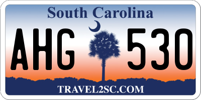 SC license plate AHG530