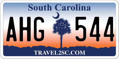 SC license plate AHG544