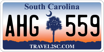 SC license plate AHG559