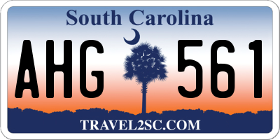 SC license plate AHG561