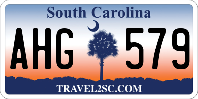 SC license plate AHG579