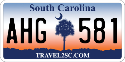 SC license plate AHG581