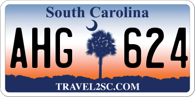 SC license plate AHG624