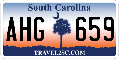 SC license plate AHG659