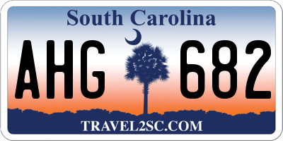 SC license plate AHG682